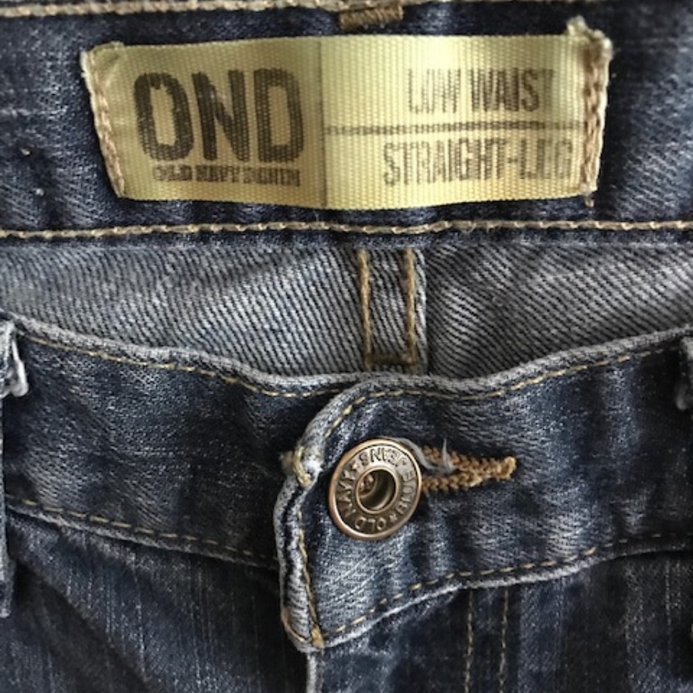 OLD NAVY DENIM Low Waist Straight Leg Jeans - Picture 3 of 4